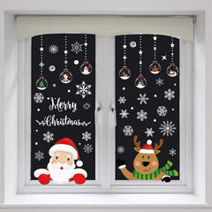 48-Piece Silver Glitter Snowflake Window Clings – Reusable Static Stickers