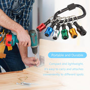 Hex Shank Drill Bit Holder Keychain 6pcs Set
