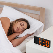 Upgraded LED Digital Alarm Clock – Temperature, Adjustable Brightness, Voice Control, 12/24H