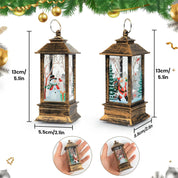 Indoor festive lantern with safe flame-free candle