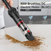 Akitas Pro H2 Red Handheld Vacuum – Ultra-Light 0.5kg, 26min Runtime, Dual-Mode
