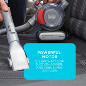 BLACK+DECKER Bagless Car Vacuum Cleaner 12V Dustbuster with Flexi Hose