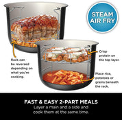 Foodi 11-in-1 SmartLid Multi-Cooker 6L – Electric Pressure Cooker & Air Fryer with Reversible Rack – Stainless Steel/Black