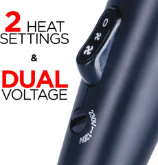 Travel Hair Dryer 1000W – Status Styling Technology, Dual Voltage, Lightweight & Foldable