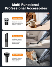Handheld Vacuum Cleaner Black – 9KPA Cordless Car & Home Dust Buster