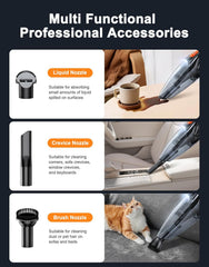 Handheld Vacuum Cleaner Black – 9KPA Cordless Car & Home Dust Buster