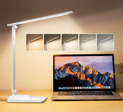 LED Desk Lamp with 15 Adjustable Modes, Dimmable Reading Light for Study, Bedside Lamp with Timer, Multi-Powered Office Desk Lamp, Black Desk Lamp for Home & Bedroom