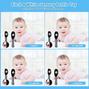 Joy Life High Contrast Baby Rattle Toys – Soft Sensory Gift for Newborns, Boys & Girls 0–12 Months