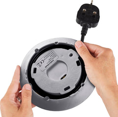 Equip 1.7L Electric Kettle - 3kW Rapid Boil, Stainless Steel, Removable Limescale Filter, Grey