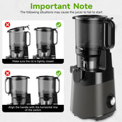 350W Cold Press Juicer Machine with Large 135mm Feed Chute for Fruits