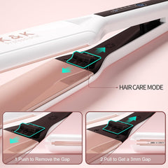 Extra Wide 57mm Flat Iron Hair Straightener, 3D Ceramic Tourmaline Plates for Thick Hair