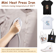 Mini Travel Iron Dual Voltage Ceramic Soleplate