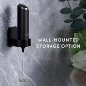 Rechargeable Milk Frother Handheld with USB-C Stand for Coffee & Drinks