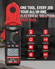 Mini Digital Clamp Meter True RMS AC/DC Voltage Tester