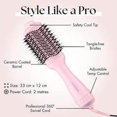 Air Dryer Brush with Adjustable Heat – 2-in-1 Hot Air Styler & Volumizer for All Hair