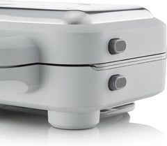 DuraCeramic Deep-Fill Waffle Maker – Non-Stick Easy Clean Waffle Iron with Removable Plates – White & Stainless Steel