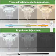 Modern Crystal Ceiling Chandelier 9.8