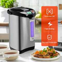 COSTWAY 5L Instant Hot Water Dispenser – 5 Temperature Settings, 3 Dispensing Methods, Rotating Base, Timer & Auto Shut-Off