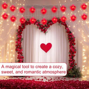 Red Heart Fairy String Lights Battery Operated, 20 LED Romantic Love Lights for Valentine’s Day, Weddings & Anniversaries Indoor Decor