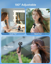 Portable Handheld Turbo Fan – 5-Speed Rechargeable Mini Fan