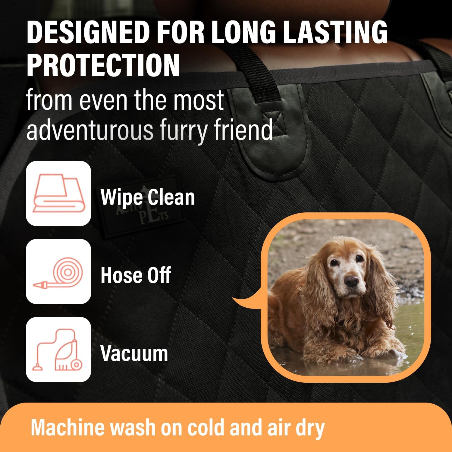 4-Layer Dog Car Seat Protector – Waterproof, Scratchproof & Comfortable Travel Cover