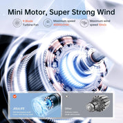 Portable Turbo Handheld Fan 5000mAh 5 Speed