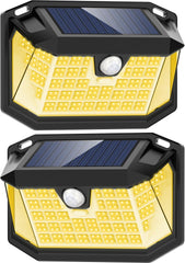 2-Pack Solar Security Lights, 188 LED, 3 Modes, IP65 Waterproof