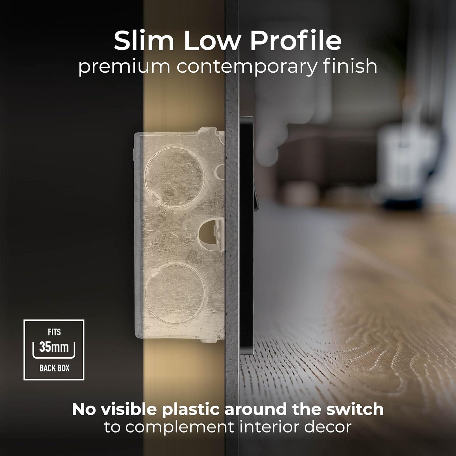 Single Switched Power Plug Socket Satin Brass 13A