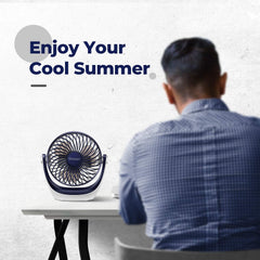 OCOOPA USB Desk Table Fan with Strong Airflow & Quiet Operation, Portable Cooling Fan Speed Adjustable 360°Rotatable Head for Home Office Bedroom Table and Desktop