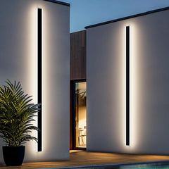 Outdoor Modern Wall Light - 60CM, 18W 1100LM Long Strip Wall Sconce with 3000K Warm White Light, IP65 Rainproof for Porch, Garden, Patio, and Garage