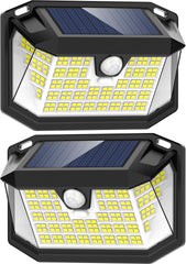 Solar Security Lights, 188 LED, 3 Modes, IP65, 2-Pack