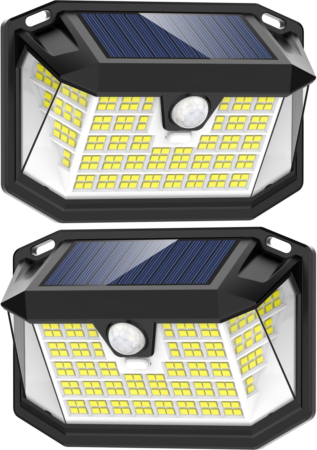 2-Pack Solar Security Lights, 188 LED, 3 Modes, IP65 Waterproof