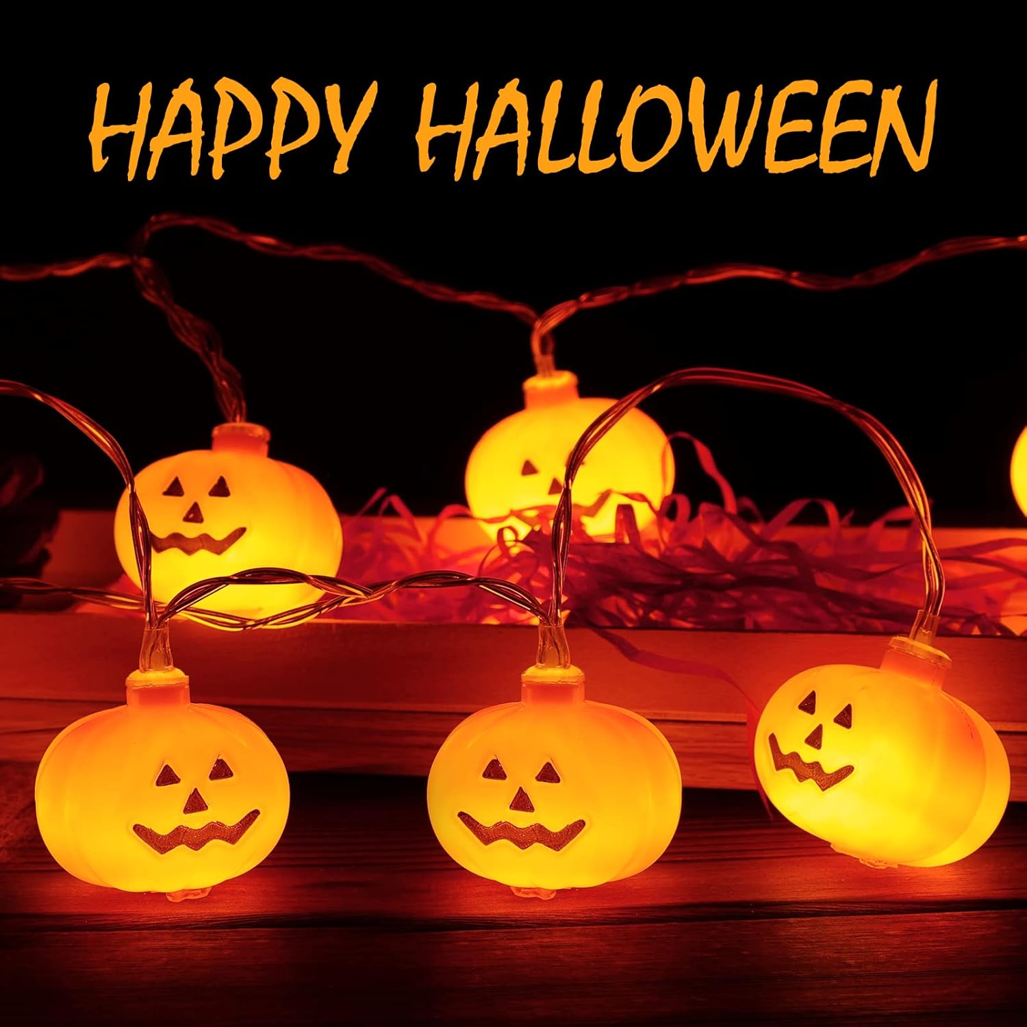Halloween Pumpkin String Lights 3m 20 LED Indoor Outdoor Decoration