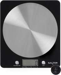 Salter 1036 BKSSDR Digital Kitchen Scale – 5KG Food Weighing Scale, Black Stainless Steel