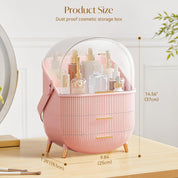 Multi-Function Makeup Case – Dustproof Cosmetic & Skincare Storage Box for Bathroom & Vanity