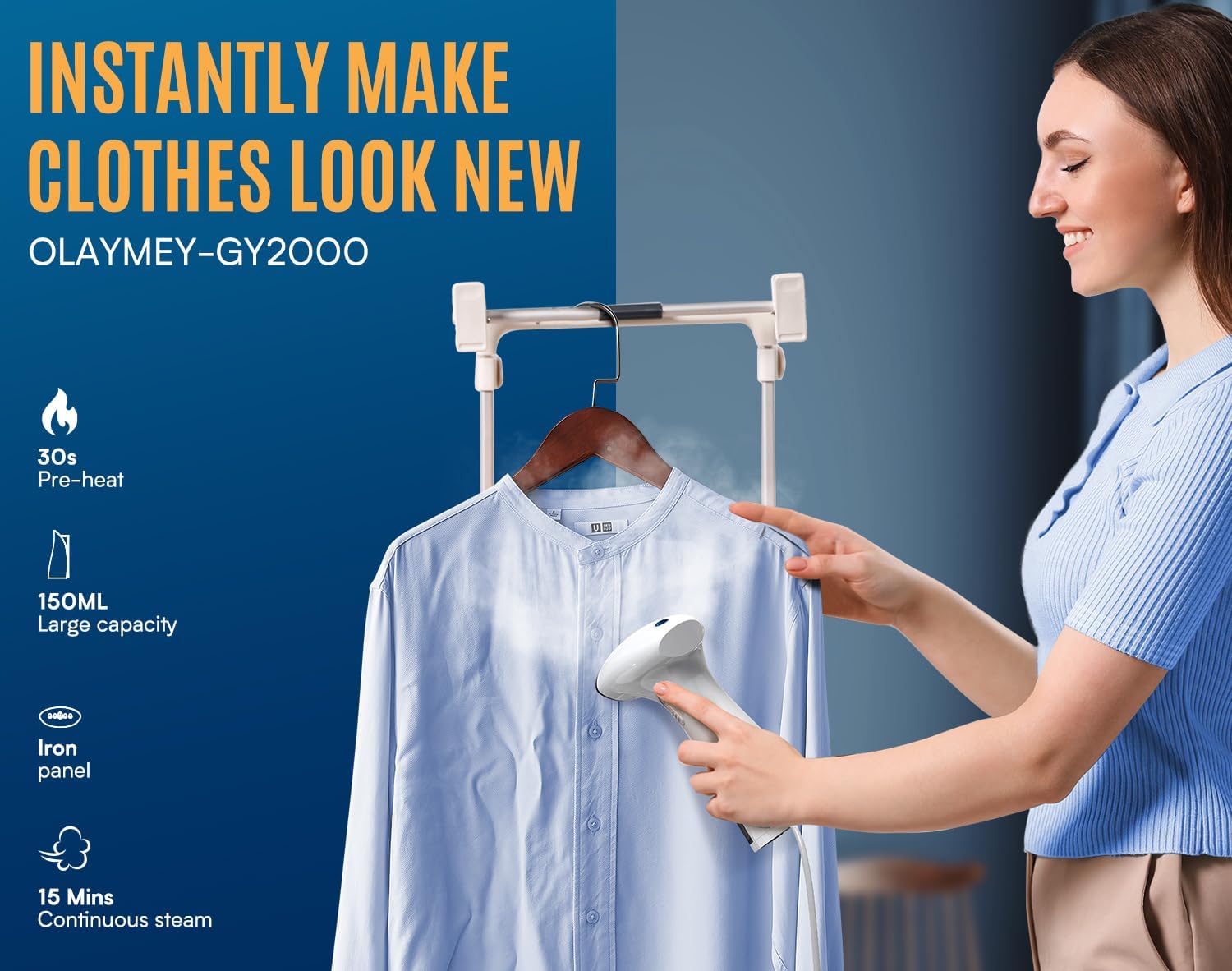 1600W Handheld Clothes Steamer Portable