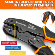 Insulated Wire Terminal Crimping Tool Kit with 370 Connectors 0.5-6mm²