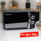 17L 700W Black Solo Microwave with Timer, 5 Power Levels & Defrost