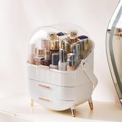 Portable Waterproof Makeup Organizer with Lid – Dustproof Skincare Storage Case for Vanity