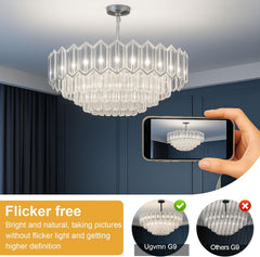 3W G9 LED Bulbs Cool White 580LM, 6000K Energy Saving Light Bulbs Equivalent to 40W Halogen, No Flicker Capsule GU9 LED Bulb for Home Lighting Decor, Chandelier, Not Dimmable, 220-240V,4 Pack