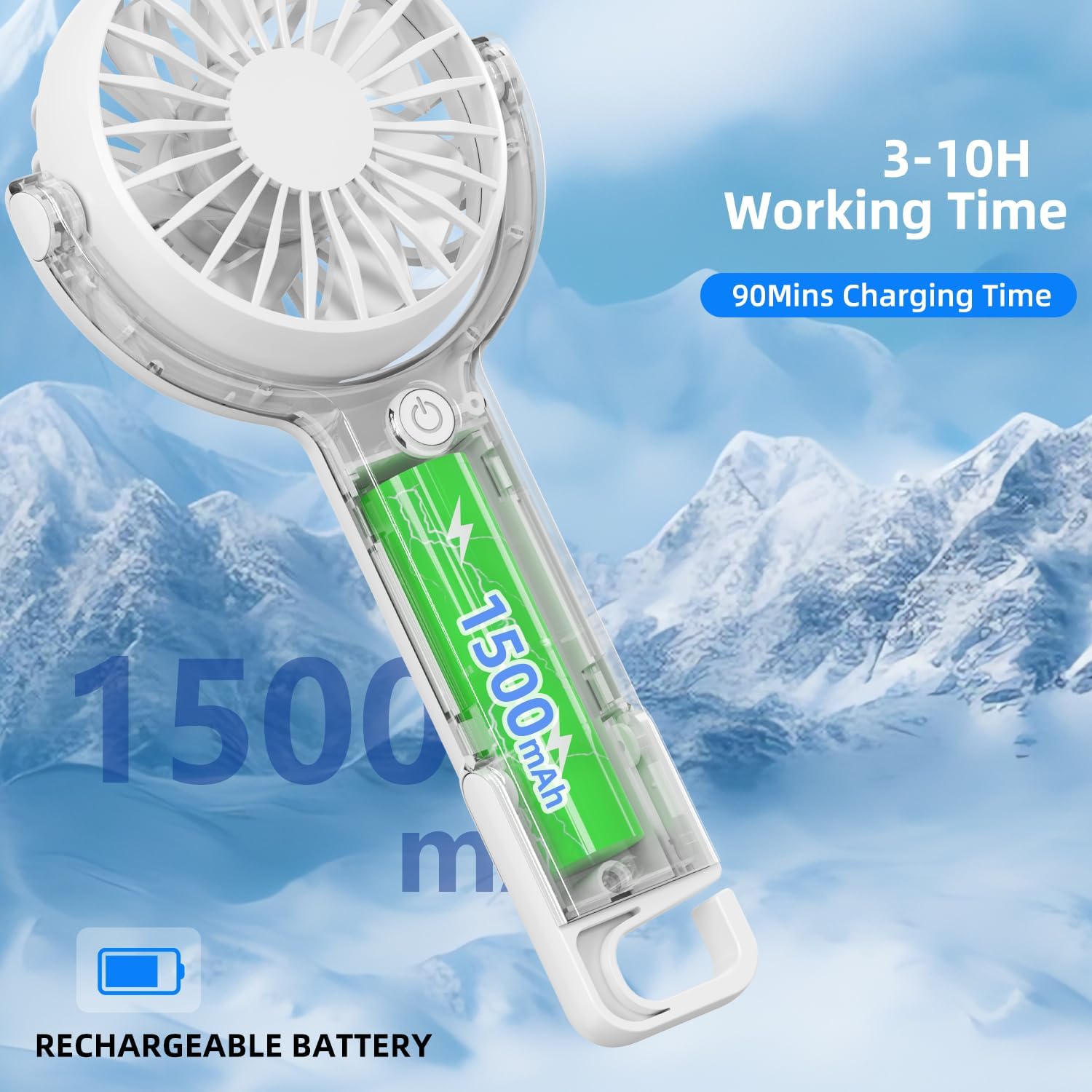 Mini Portable Handheld Fan 5 Speed USB Desk Fan