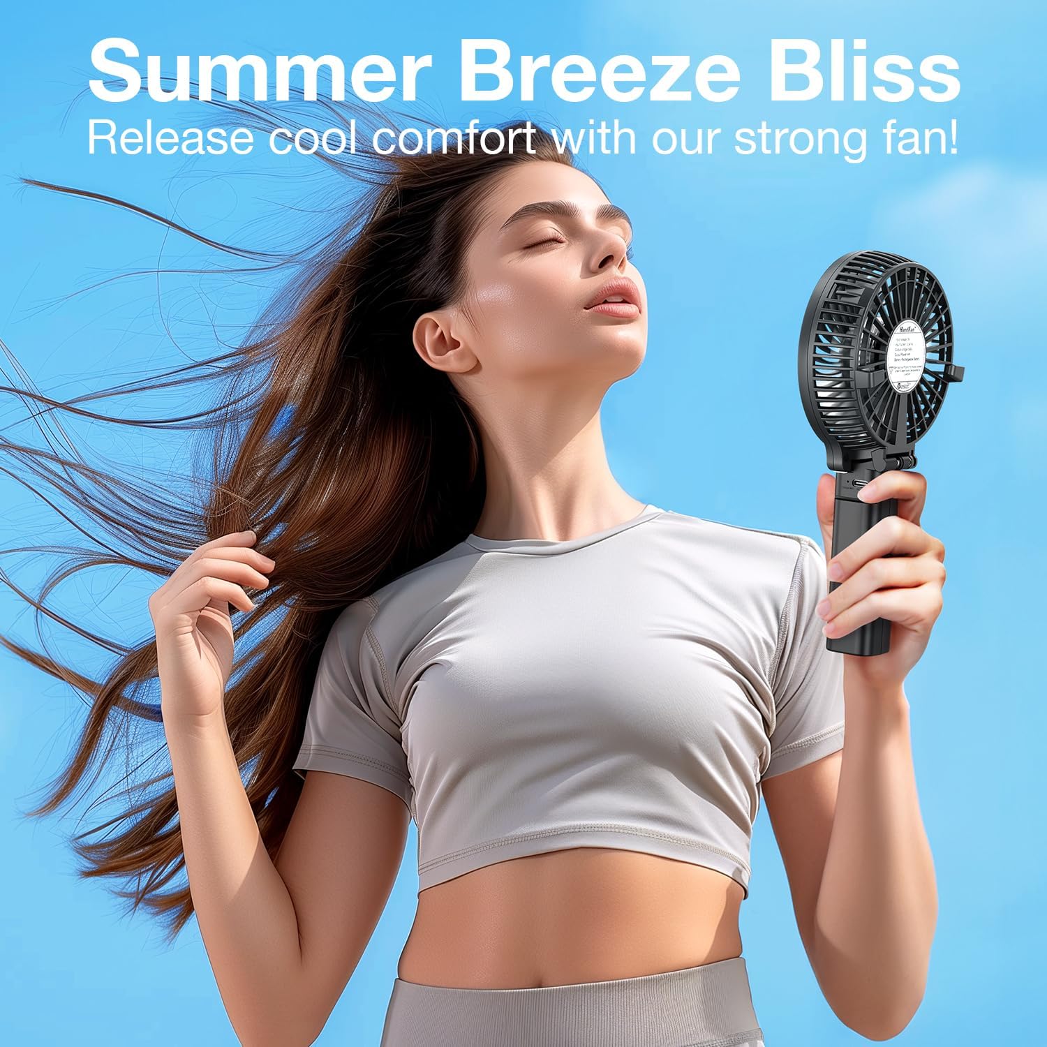 Portable Handheld USB Rechargeable Fan - 3 Speeds