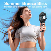 Portable Handheld USB Rechargeable Fan - 3 Speeds