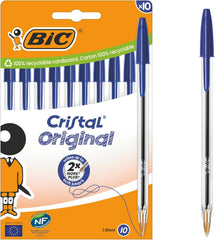 Original Ballpoint Pens Medium Tip 1mm – Smooth Writing Black Ink, Box of 10