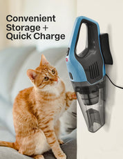 Cordless Handheld Vacuum Cleaner, 8Kpa Powerful Suction Lightweight Portable Mini Vac with 25–30Mins Runtime, Rechargeable Quick Charge Vacuum for Home, Car, Carpet, Pet Hair & Stairs Cleaning