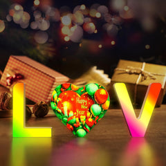 RGB LED Happy New Year Letter Lights USB