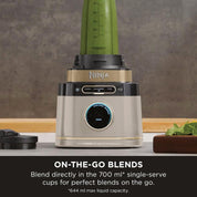Detect Power Blender & Food Processor Pro – 1200W, Dough Blade, Jug & 2 Single Serve Cups – Stone Gold – TB401UKSTGD