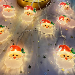 Christmas String Light,3M 20 LED Christmas Fairy Lights, Battery Operated Santa Claus Shaped LED Light for Christmas Party Decoration