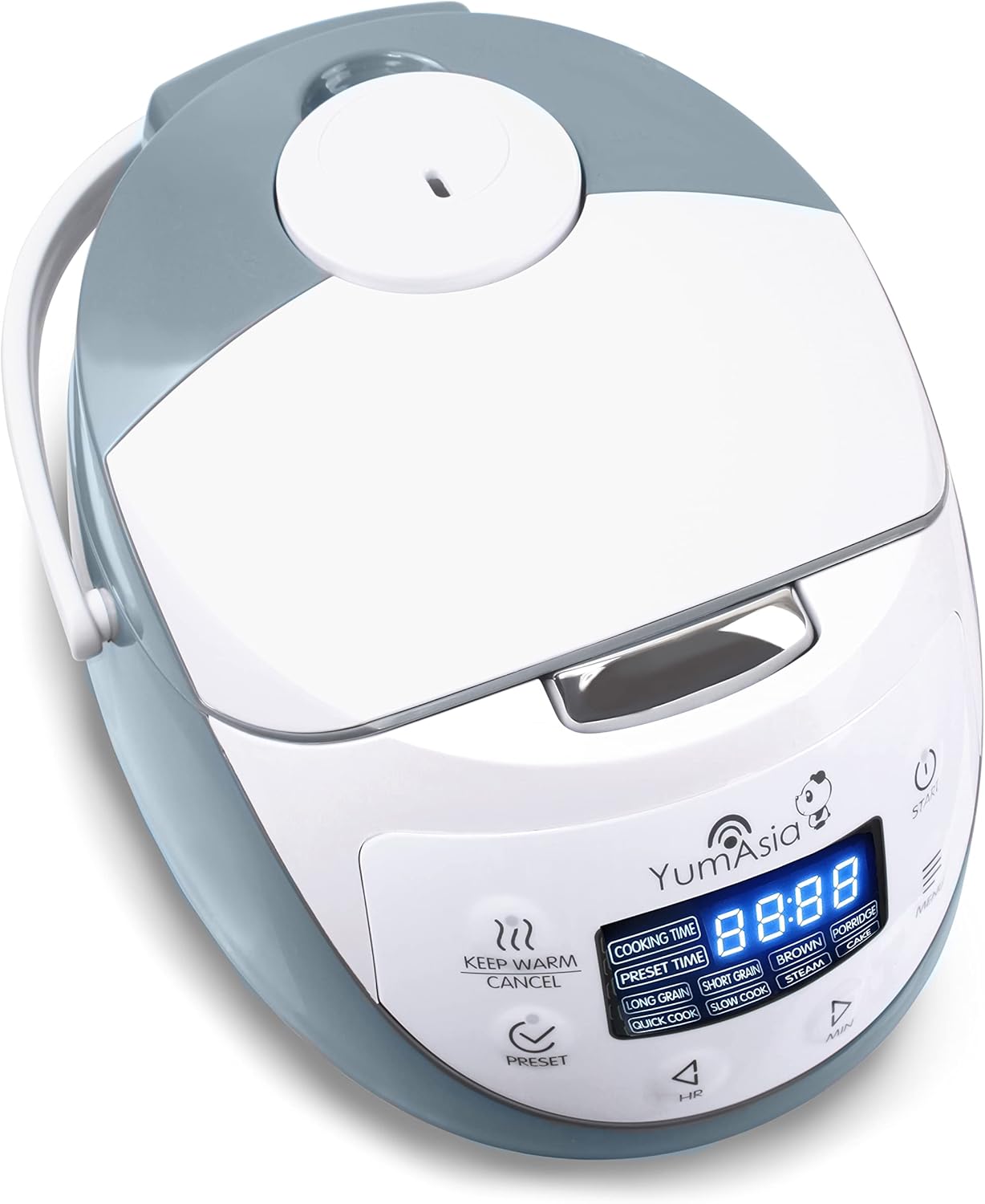 Inypanda Rice Cooker Yum Asia Panda Mini Rice Cooker 3.5 Cup White & Grey – KfDirect