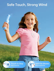Portable Handheld Fan with 4500mAh Powerbank – Blue